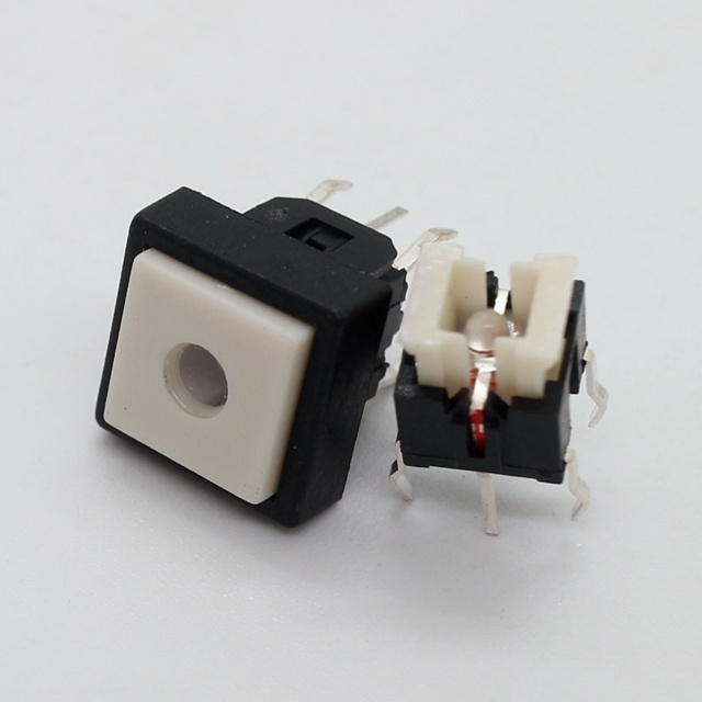 LED 4pin Tach switch Micro Push Button Tact Switch Reset Mini Leaf Switch SMD DIP Push Button with light