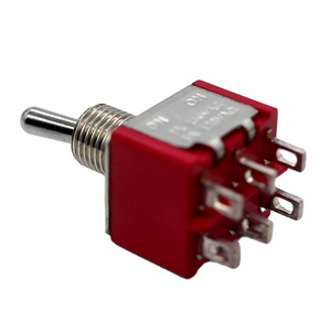 ON ON/ON OFF 6 pins DPDT Mini Latching Toggle Switch ,2/3 Position 3A/250V 5A/125V 6mm/12mm Reset Toggle Switch