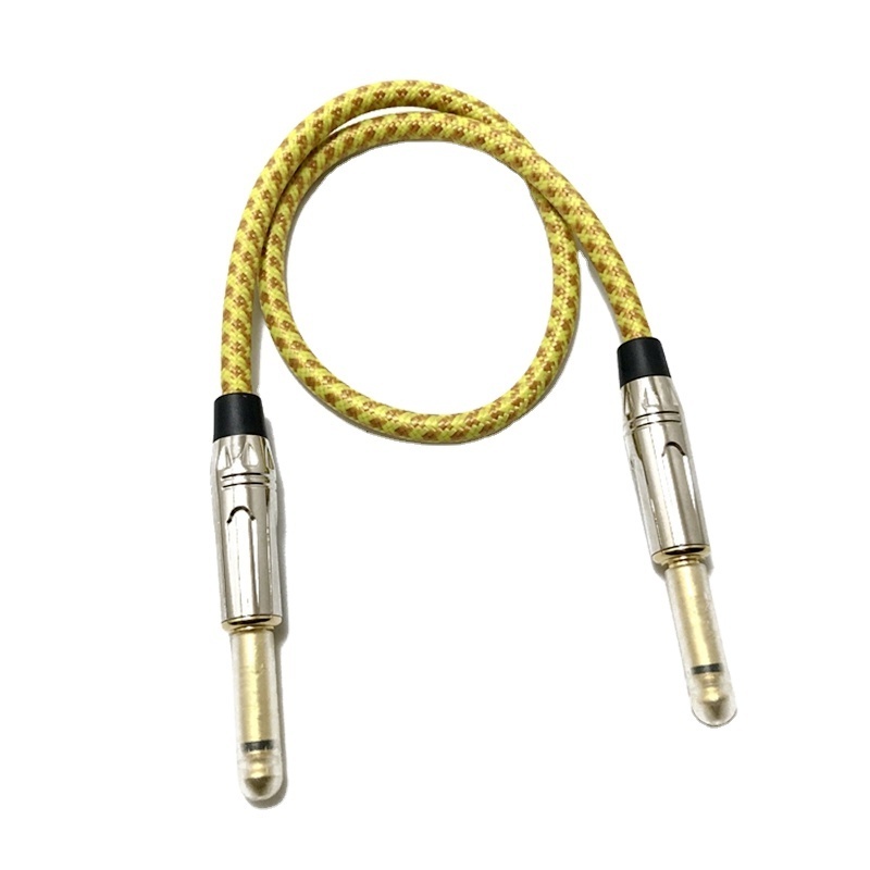 New electric guitar cable 6.35mm jack cable guitar plug straight to 90 degree mini bass speaker microphone amp instrument cable