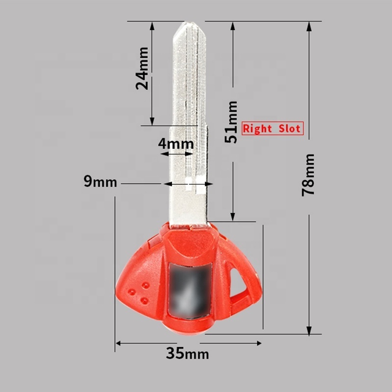 Industrial Oem Color Right Slot Uncut Motorcycle Blank Keys For Suzuki GSXR 600 750 1000 SV650 K1-K11