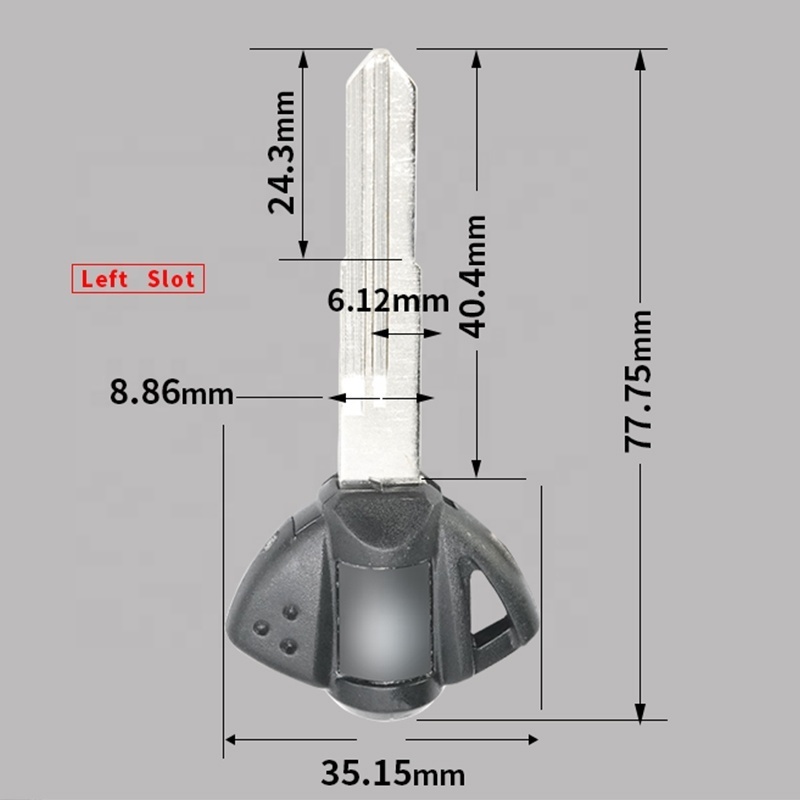 Brand New Original Uncut Blade Nickel Plated Left Slot Car Motorcycle Key Blank For SUZUKI 2001-2009 Hayabusa GSXR 600 750 1000