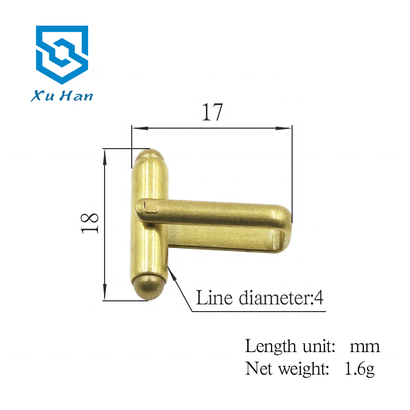 Hot sale high quality Hardware fittings simple brass cufflink back