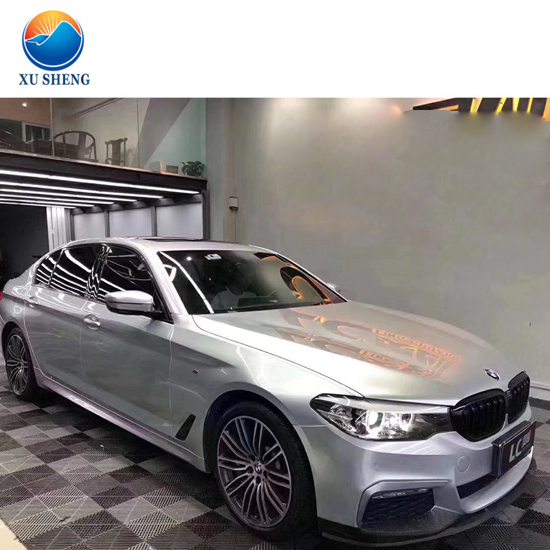 Color Changing Crystal Silver Car Wrap Vinyl Vehicle Wrap Gloss Metallic Vinyl Wrap With Factory Wholesale