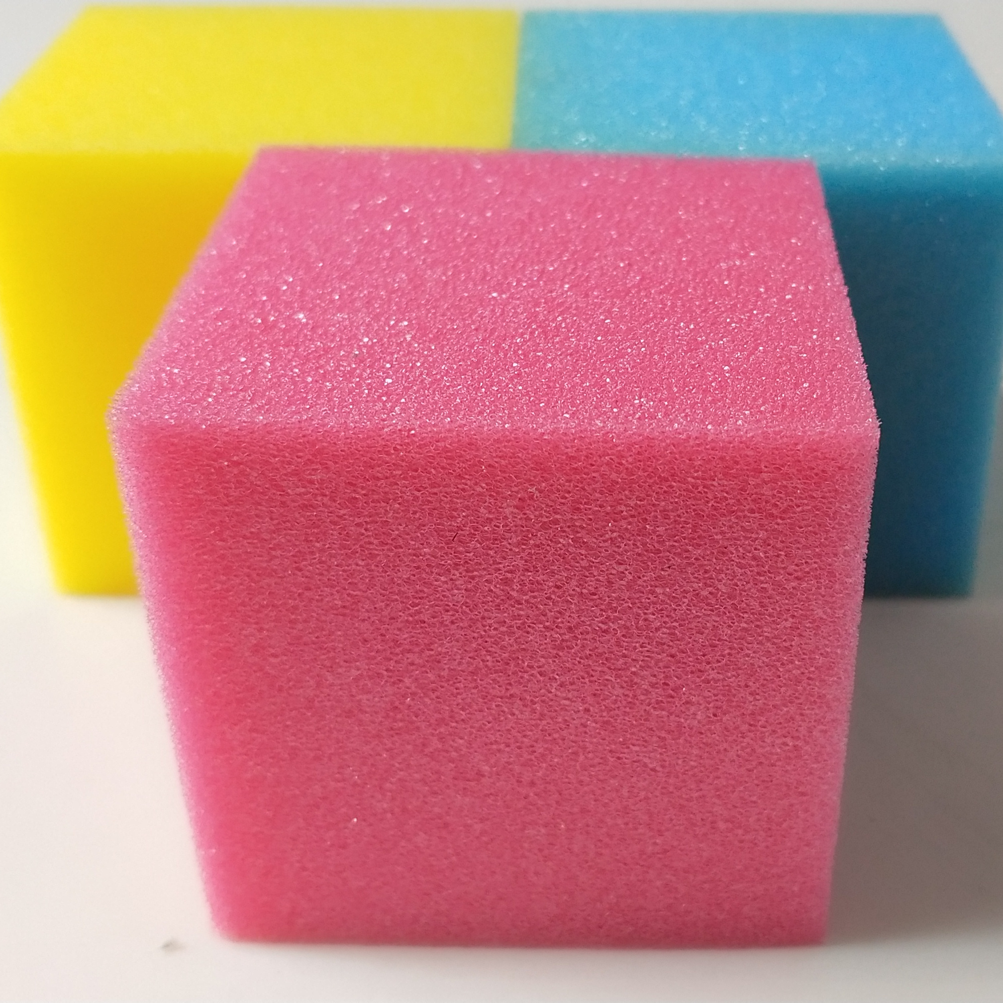 Custom soft sponge foam block red /blue /yellow and other colors