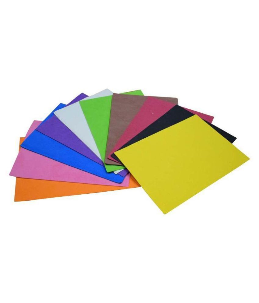 A4 Glitter Foam Sheet Assorted Colours (Pack of 10 Sheets) DIY EVA foam sheets