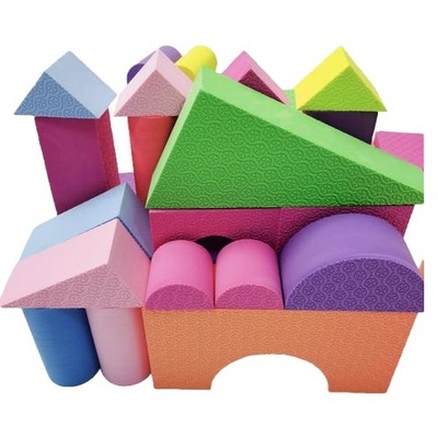 Colorful Educational  Soft EVA Foam Stacking Blocks Building  Play Set Toys For Girls and Boys