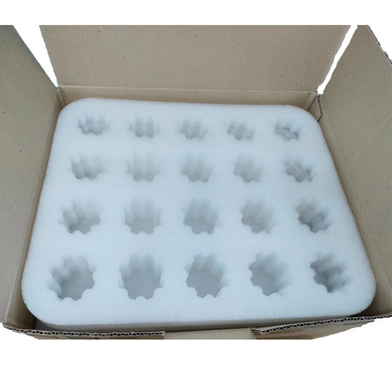 Food Contact Grade White Expanded PE Foam Egg Tray Packaging for 20 Eggs