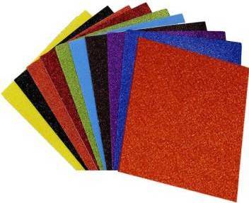 A4 Glitter Foam Sheet Assorted Colours (Pack of 10 Sheets) DIY EVA foam sheets