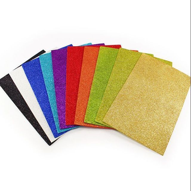 A4 Glitter Foam Sheet Assorted Colours (Pack of 10 Sheets) DIY EVA foam sheets