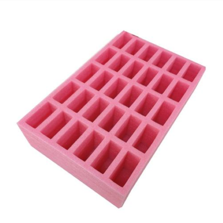 Custom epe foam die cut holes insert EPE packing foam boxes insert foam protective