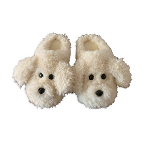 XIXITIAO Cheap teddy bear fluffy animal cute non slip winter indoor dog slippers fur slides kids slippers for  women