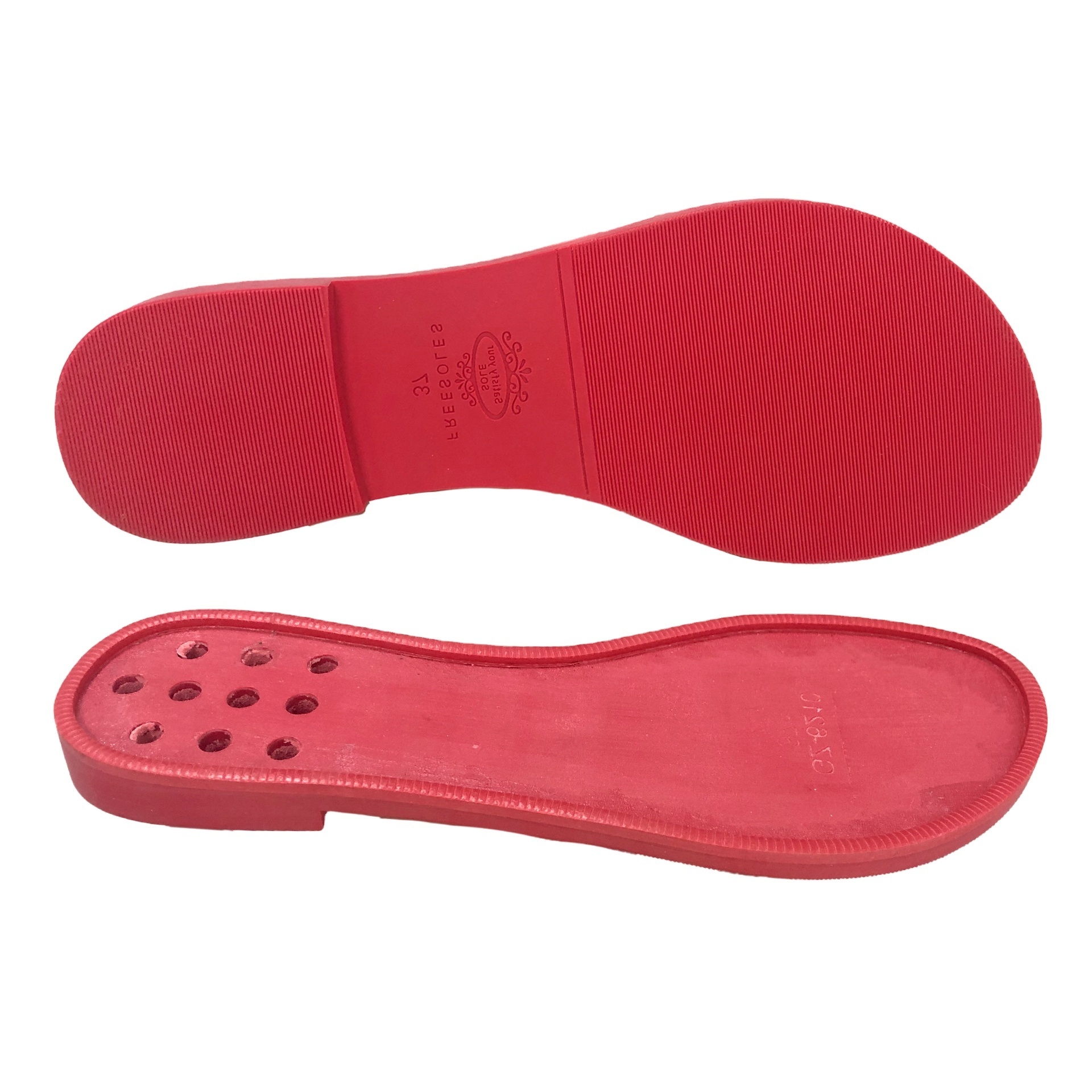 Woman sandal sole female flat soles flip flops rubber flat sandals outsole