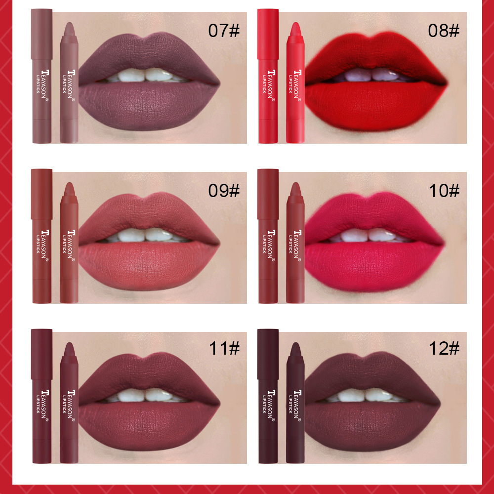 Custom Velvet Matte Lipstick Waterproof Long Lasting Red Lipstick Pen Lip Crayon