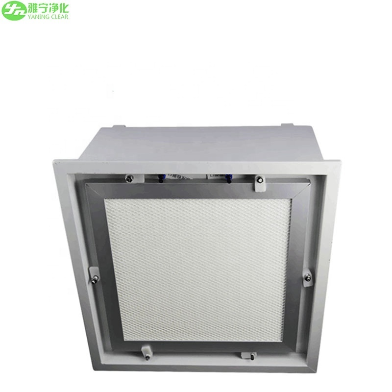 YANING Clean Room Ceiling Mounted Diffuser Air Supply Unit Box Gel Seal Hepa Terminal Box