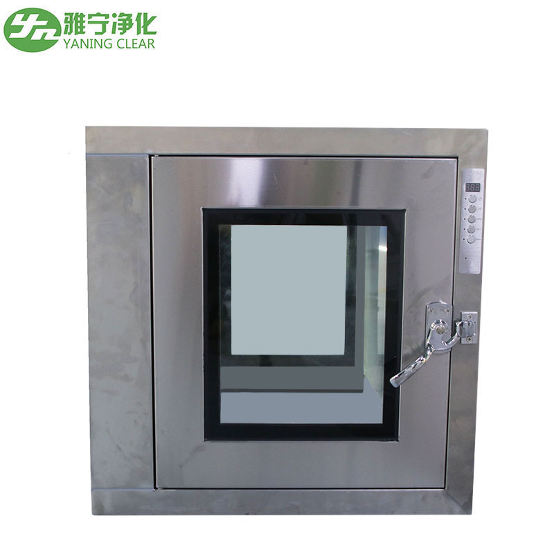 YANING SUS UV Lamp Sterilization HEPA ULPA Filter Static Pass Through Cleanroom Pass Box For Cleanroom Lab Factory