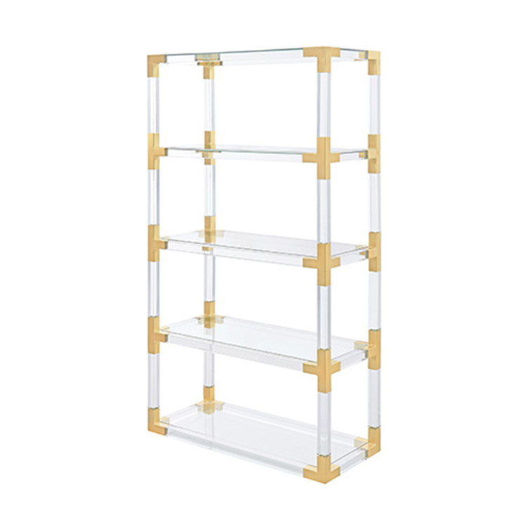 Modern acrylic leaning bookshelf plastic bookshelf living room bookshelf