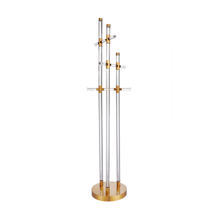 Modern acrylic coat rack  clothes hanger standing coat rack stand  490x490x1860mm