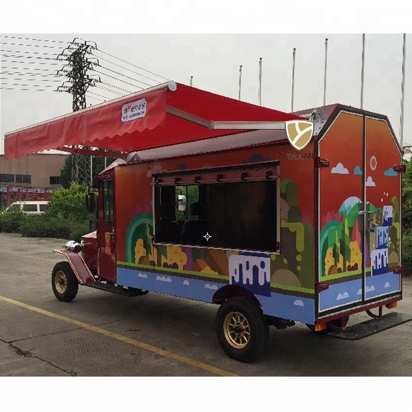 Chinese street mobile hamburgers carts food vending carts for sale