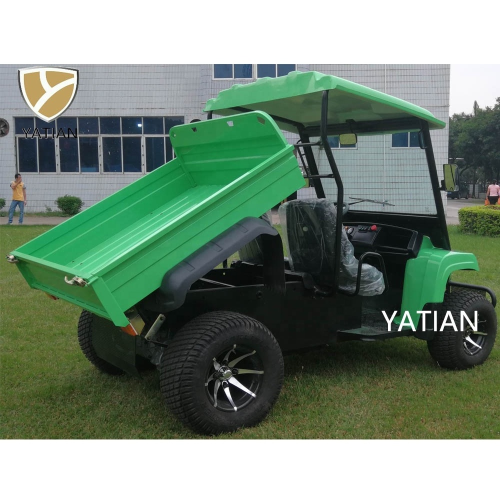 2 seater battery powered 4 wheel utility vehicle