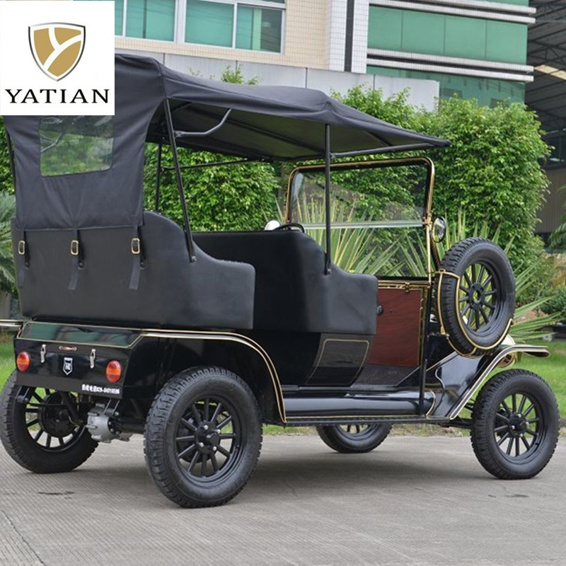 Yatian Manufacturer CE approved off road electric lithium tourism  vintage sightseeing limo golf cart with 3 years warranty