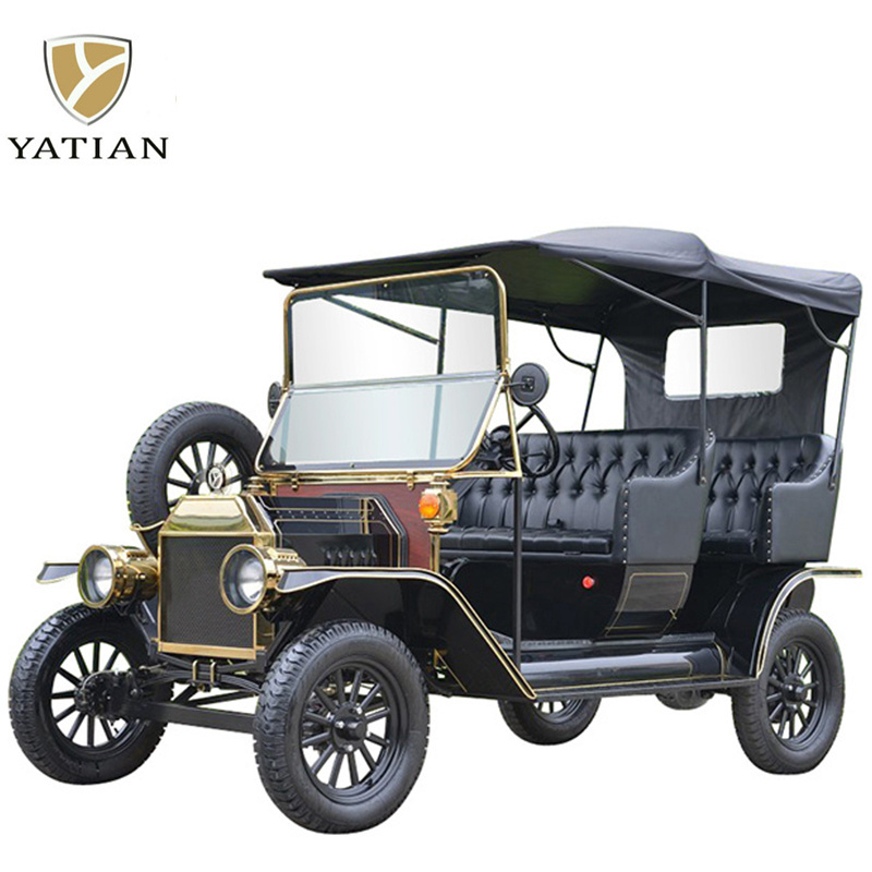 Yatian Manufacturer CE approved off road electric lithium tourism  vintage sightseeing limo golf cart with 3 years warranty