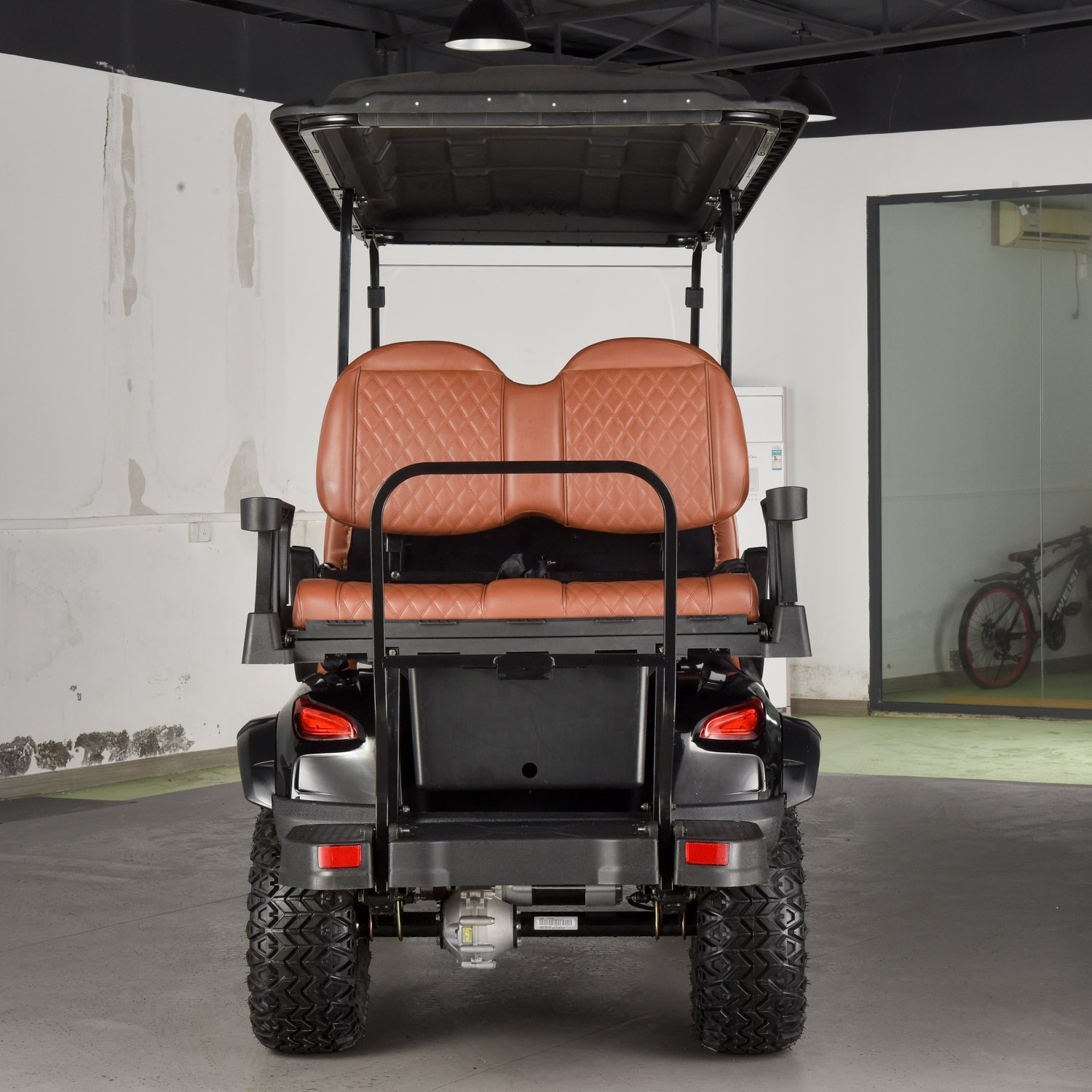 Free Shipping 72V AC system Lithium Battery Powered 2+2 Seat Facing Forward Electric Golf Cart with 3 years warranty