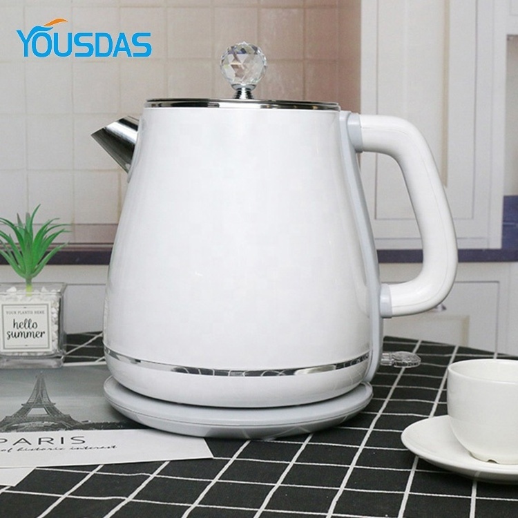 In stock MOQ 12pcs popular retro style home appliance water boiler kettle 1.8 liter  double layer electric water jug kettle