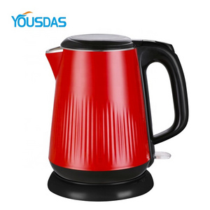 Double layers 304 Stainless Steel Inner Layer red electric kettle