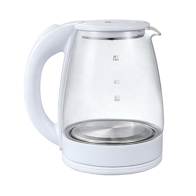 Wholesale price 1.8l electric glass cordless jug kettle cooking kettle with water level indication