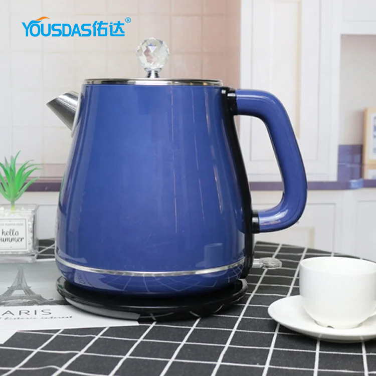 In stock MOQ 12pcs popular retro style home appliance water boiler kettle 1.8 liter  double layer electric water jug kettle