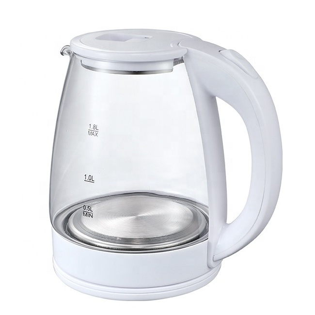 Wholesale price 1.8l electric glass cordless jug kettle cooking kettle with water level indication