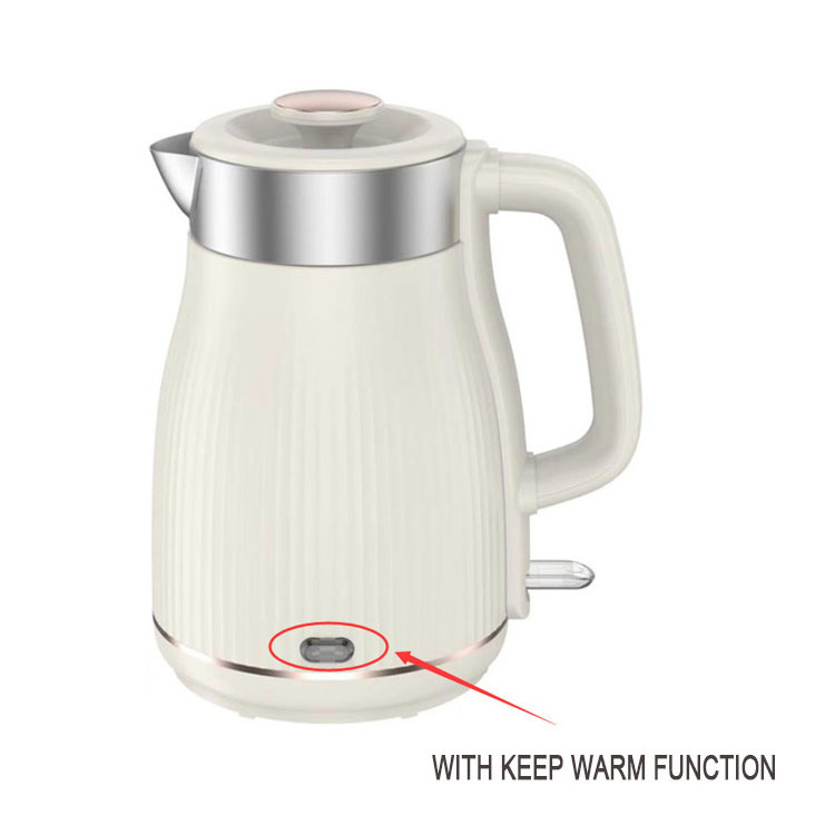 Yousdas Direct Sale Home Appliance 1.8L 220V Stainless Steel Double Wall Electric Water Kettle Double Electric Kettle