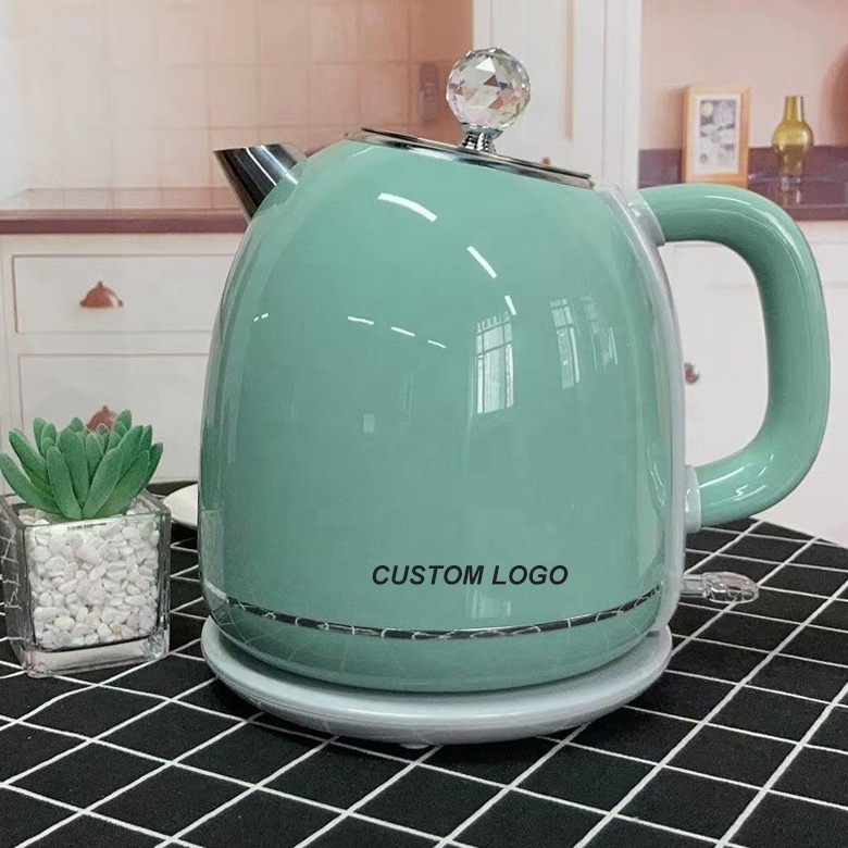 Wholesale price retro design 1.8 liter double layer hotel guest room home appliance plastic kettle electric modern