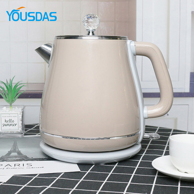 Hot Sale 1500W 304 Stainless Steel Retro Water Boiler Kettle Professional Home Unique Beautiful Fashion Electric Kettle