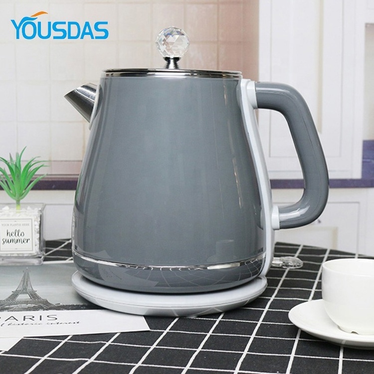 In stock popular retro style double wall 1.8 liter electric water jug kettle home appliance water boiler kettle