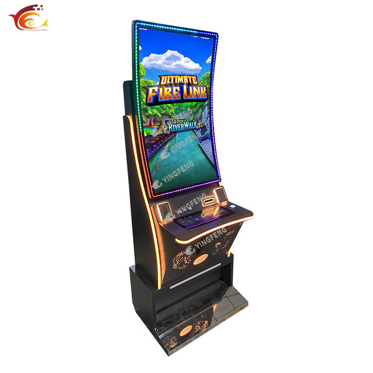 43inch metal cabinet curve wooden cabinet USA skill game machine