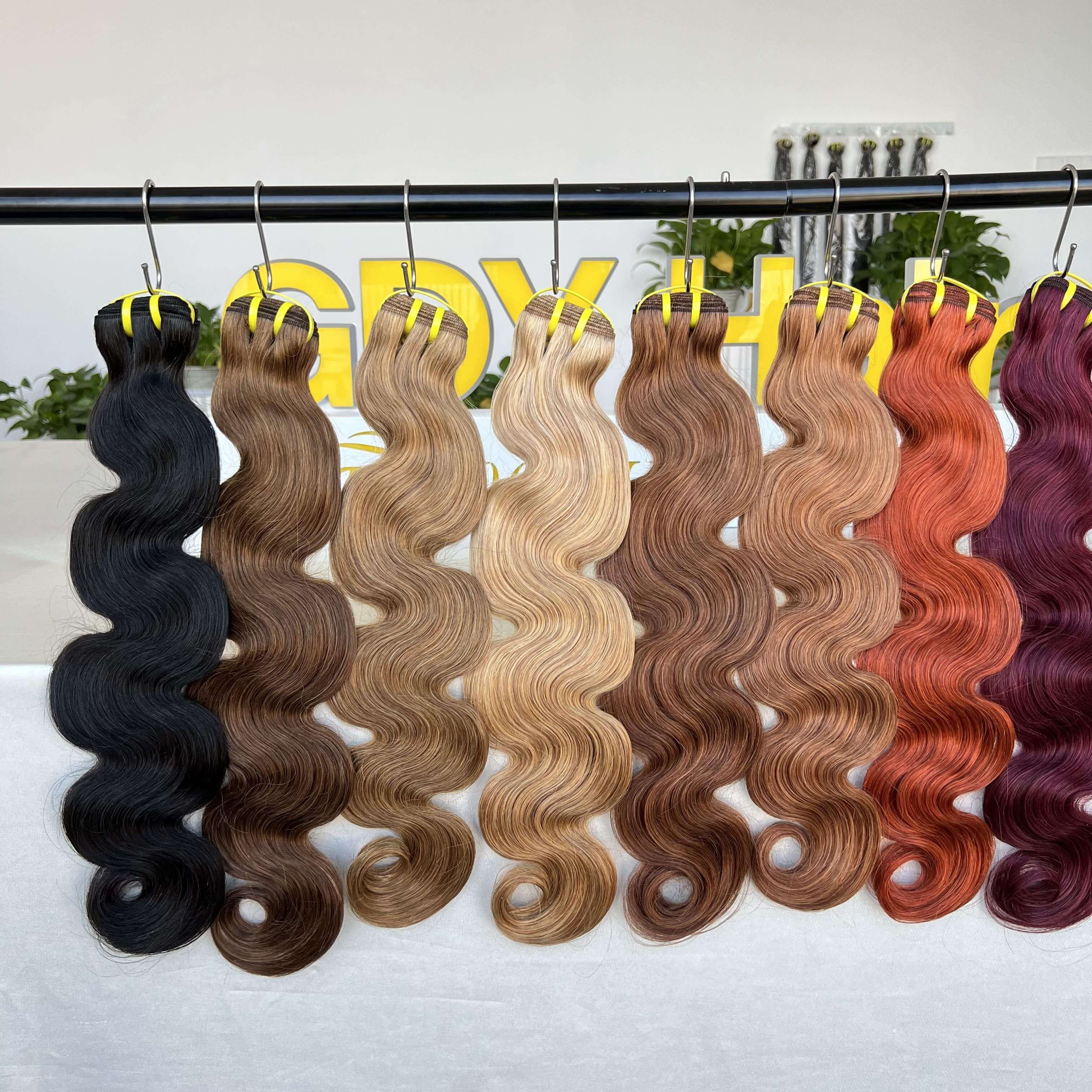 GDY Wholesale Virgin Hair Vendors 100% Human Hair Cheap Indian Hair Bundles Colored Bouncy Body Wave Bundles