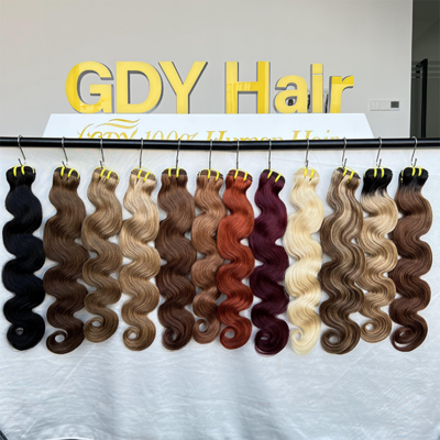 GDY Wholesale Virgin Hair Vendors 100% Human Hair Cheap Indian Hair Bundles Colored Bouncy Body Wave Bundles