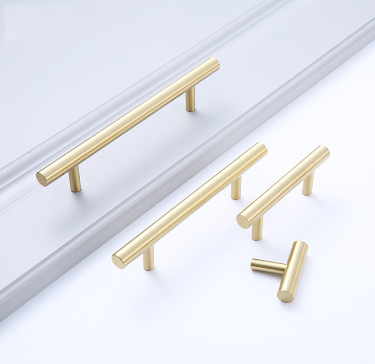 T Bar Cabinet Handle 10/12mm Dia Gold Brushed Nickel stainless steel cabinet handle