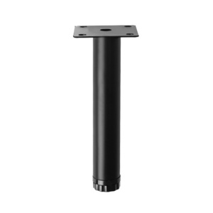 Manufacturer black furniture sofa table leg round tube cabinet leg metal feet leg accessories for furniture