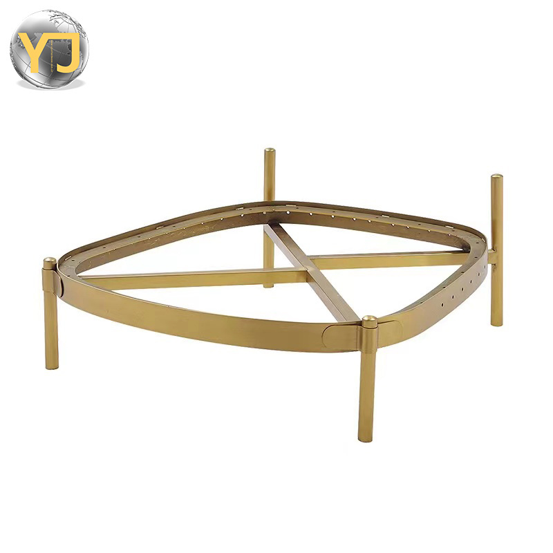 Professional Customized Classic Design Stainless Steel Leisure Sofa Chair Frame Metal Golden Color Sofa Frame For Living room