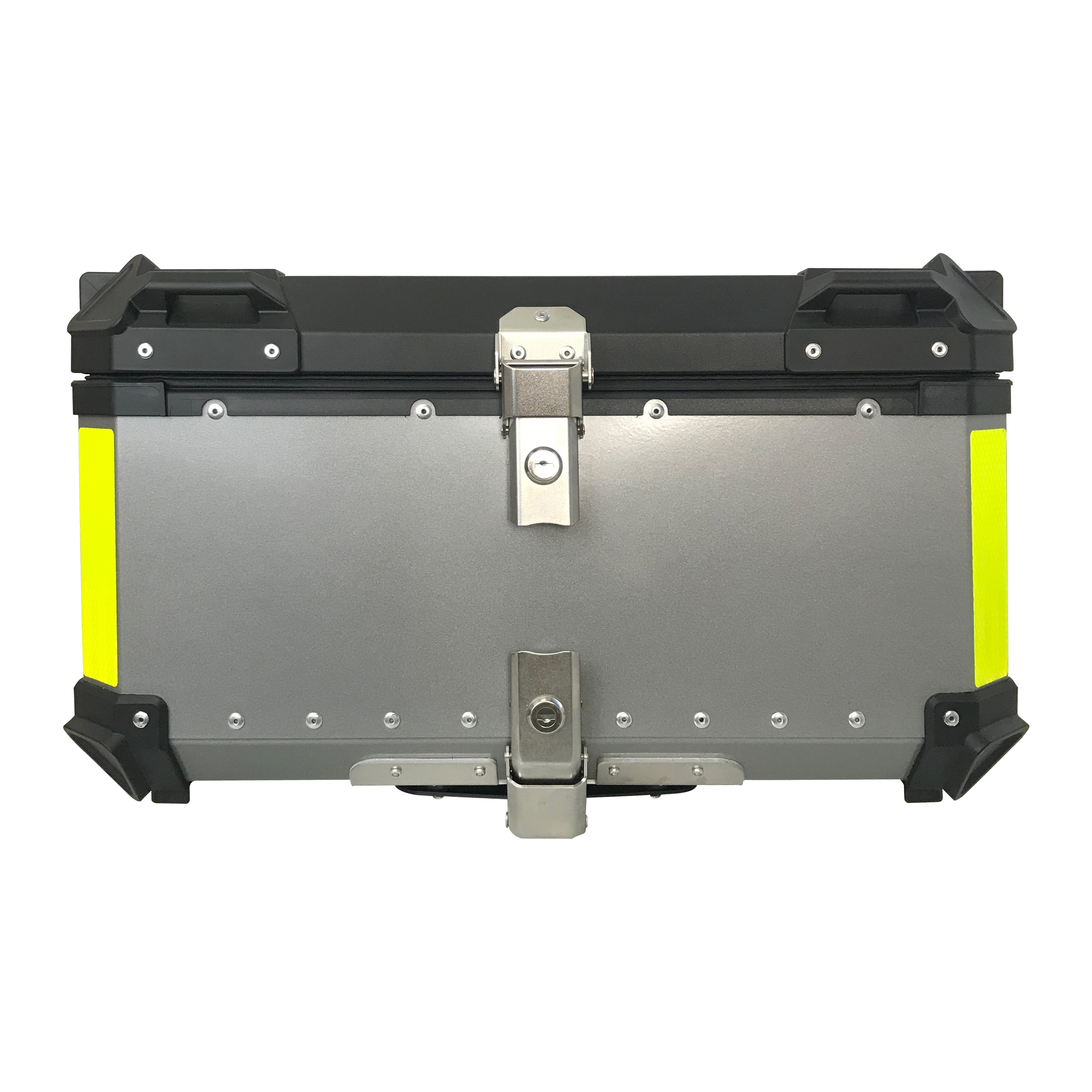 OHHO 65L  Aluminum Motorcycle Top Case Rear Box Motorbike Top Box Motorcycle Delivery Boxes