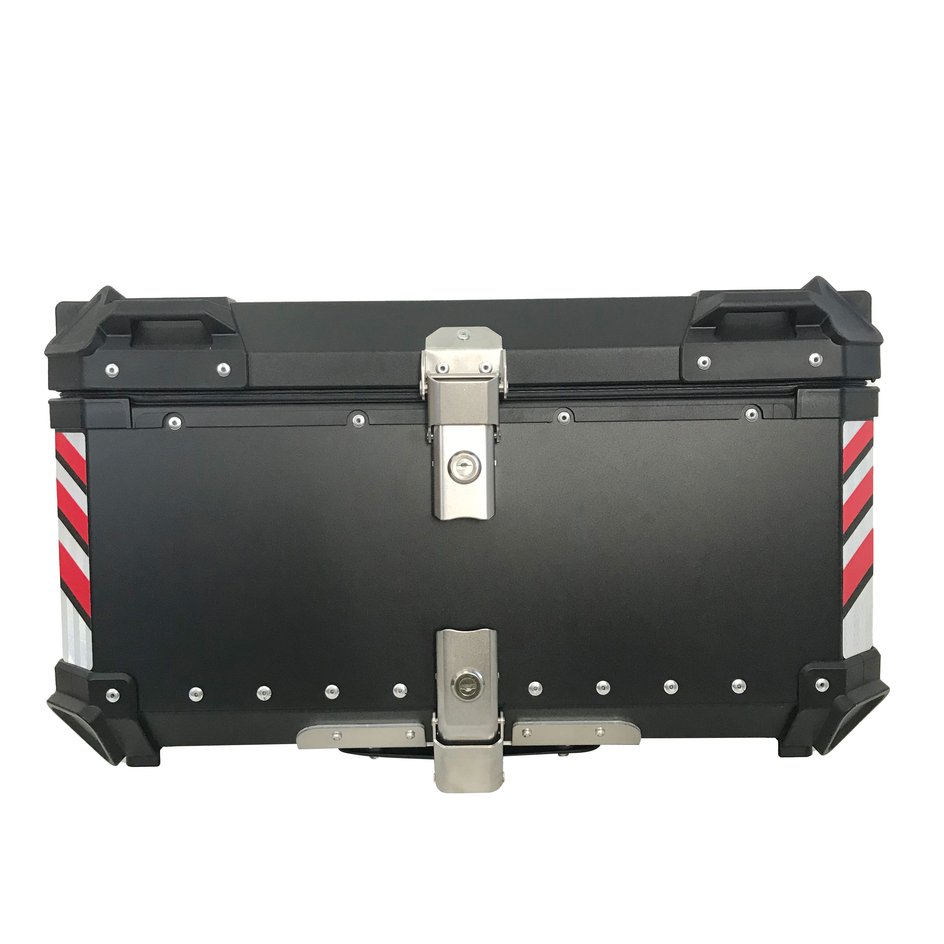 OHHO 65L  Aluminum Motorcycle Top Case Rear Box Motorbike Top Box Motorcycle Delivery Boxes