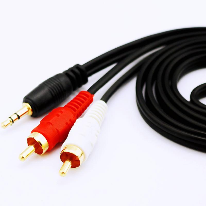 Factory hot sale 3.5mm To 2 Rca Male To Male Audio Video Cable & Auxiliary Y Splitter Cable for HDTV