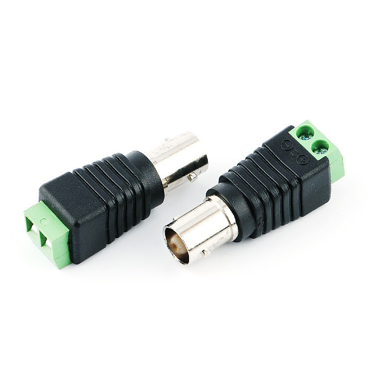 Factory price bnc connector monitor to screw terminal Barrel Jack Adapter Male Female BNC connector for CCTV Security Camera