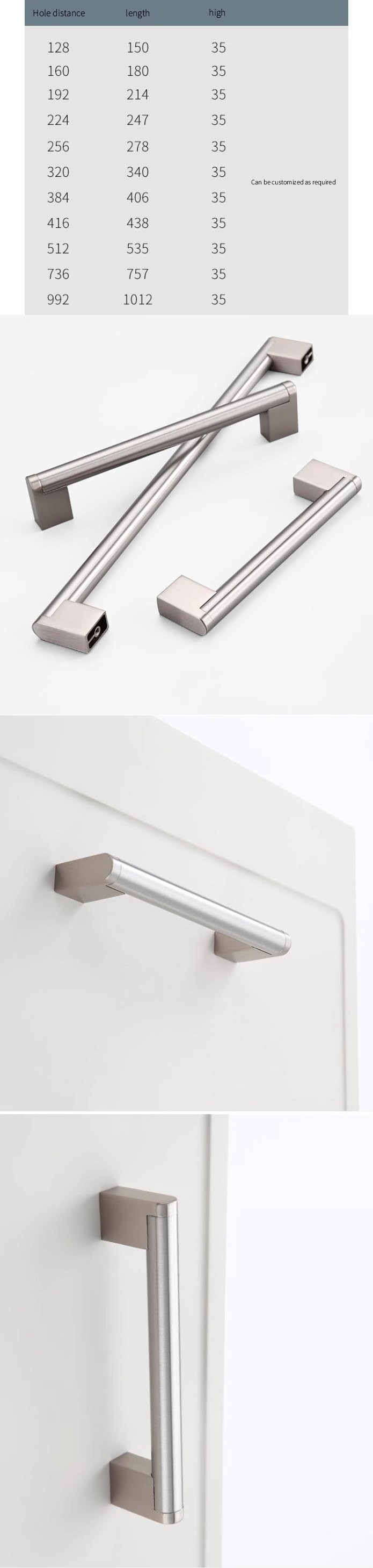 YL ex-factory price handle manufacturer modern  unique cabinet  handles & knobs aluminum kitchen in furniture