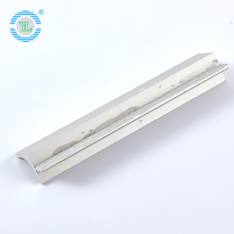 YL 3726 Indoor furniture black hidden aluminium profile wardrobe pull handle sliding door hardware concealed aluminum handle