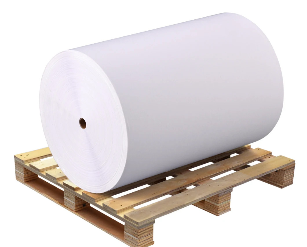 75g thermal synthetic paper, removable glue, 60u grid bottom inkjet pearlescent film self-adhesive label coil label paper roll