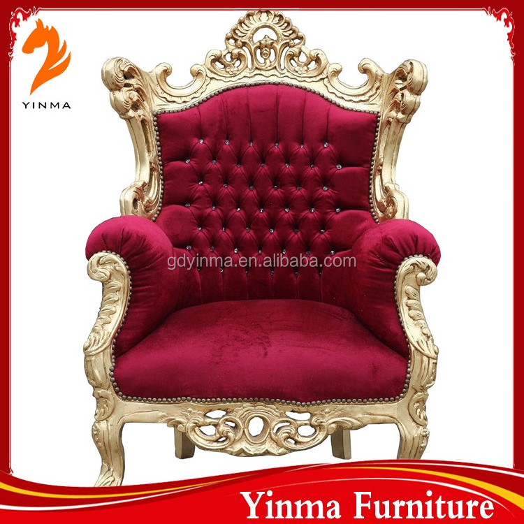 Modern Wholesale Hotel wedding golden crown chair