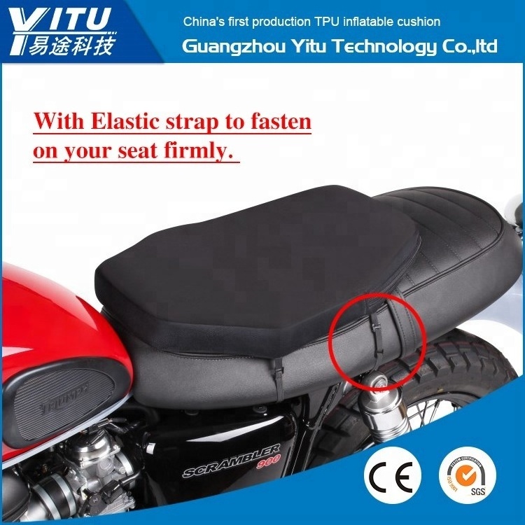 10 years durable using rubber air inflatable bladder seat cushion for motorcycle